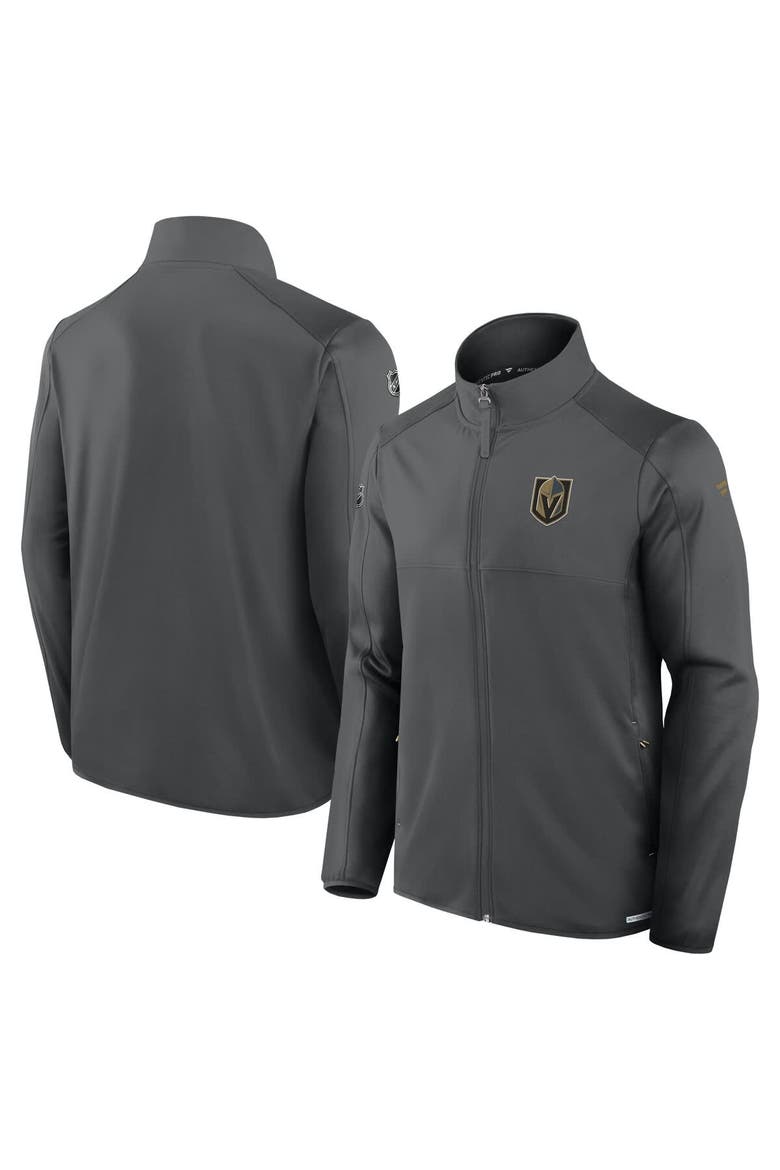Men's Fanatics  Gray Vegas Golden Knights Authentic Pro Rink Fleece Full-Zip Jacket, Alternate, color, Gray