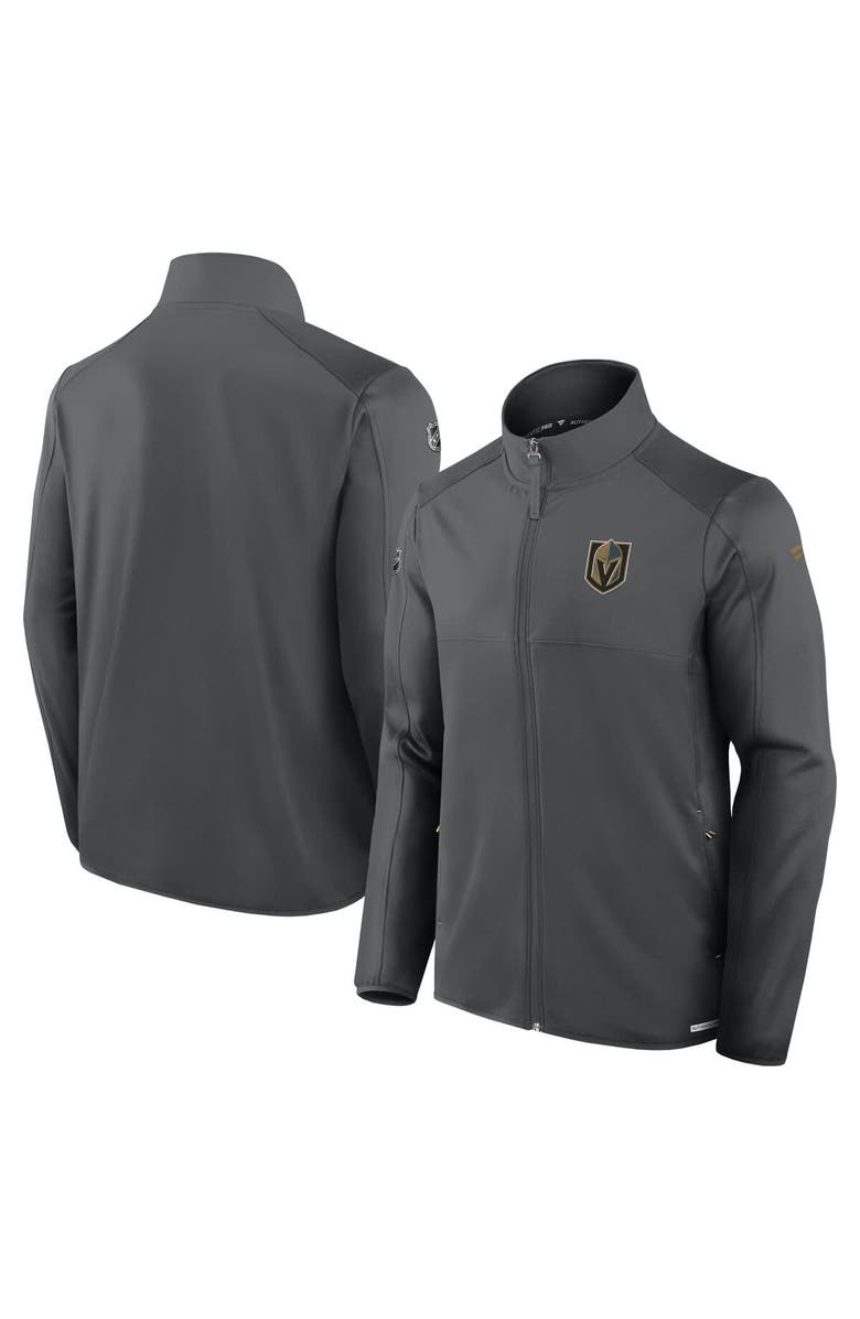 FANATICS Men's Fanatics Gray Vegas Golden Knights Authentic Pro Rink Fleece Full-Zip Jacket, Alternate, color, Gray