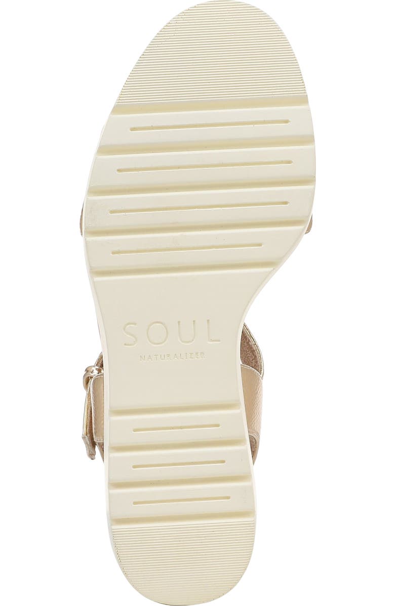 Naturalizer Graciela Wedge Sandal, Alternate, color, Dark Gold Faux Leather