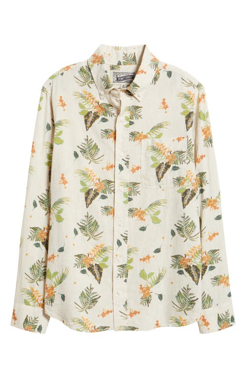 Schott Nyc Tropical Linen & Cotton Button-up Shirt In Multi