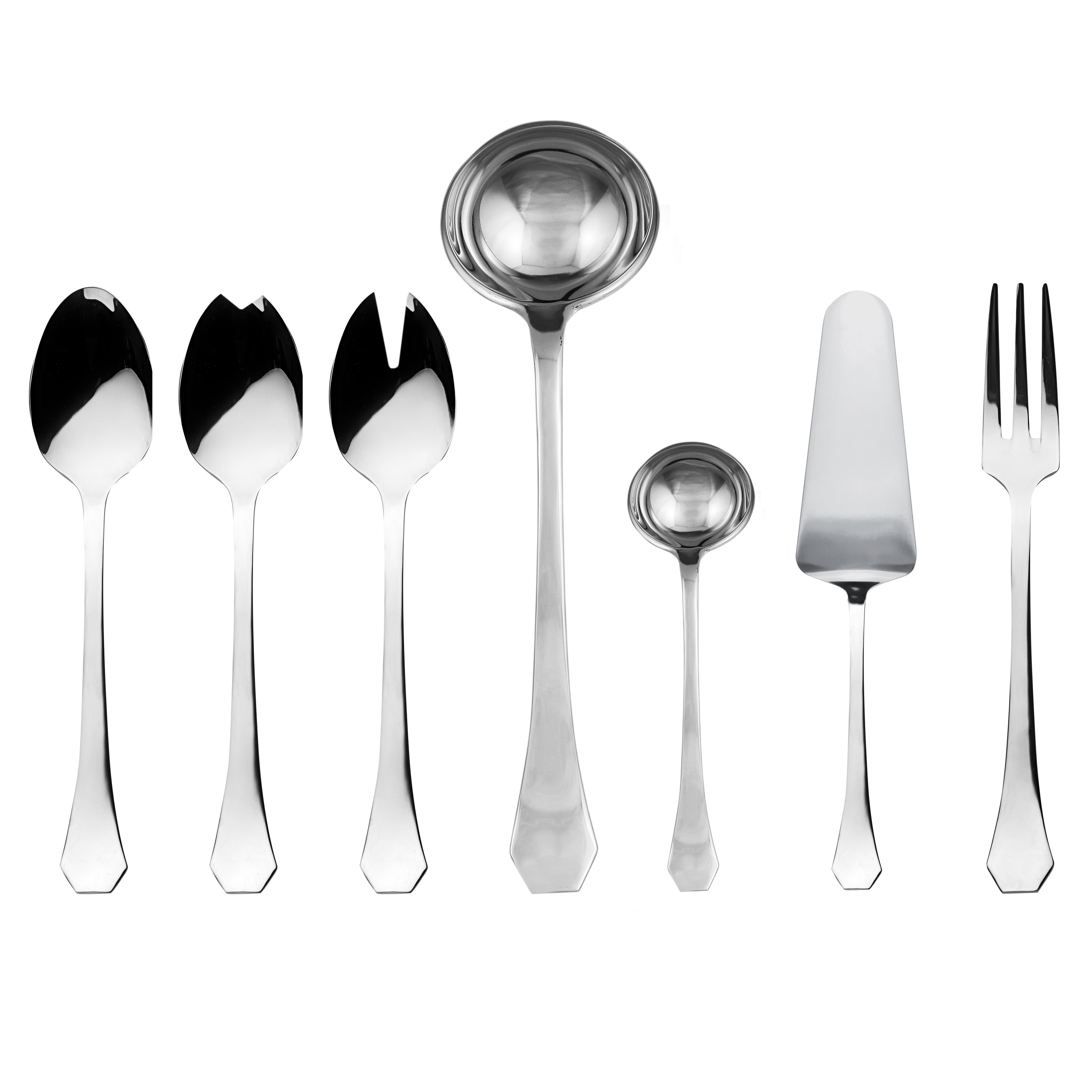Mepra Moretto Serving Set In Silver
