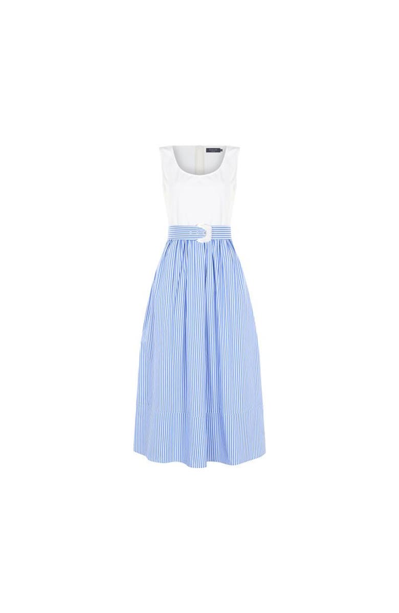 Exquise Harper Knit Midi Dress, Alternate, color, Blue-White