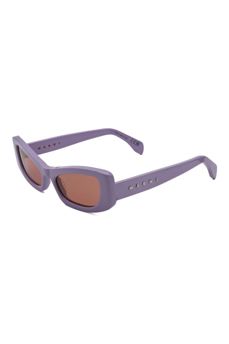 54mm Square Sunglasses, Alternate, color, PURPLE / DARK GREY