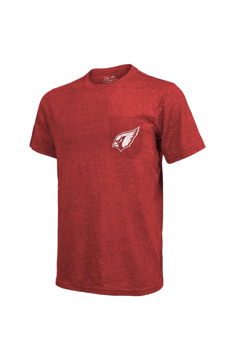 Majestic Threads Arizona Cardinals Majestic Threads Tri-Blend Pocket T-Shirt - Cardinal, Alternate, color, Cardinal