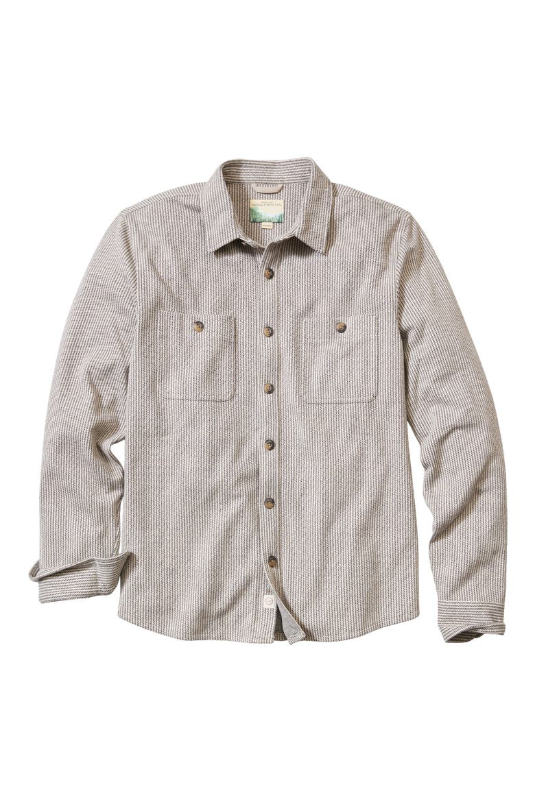 Pacifica Stripe Stretch Overshirt, Alternate, color, GREY RAILROAD STRIPE