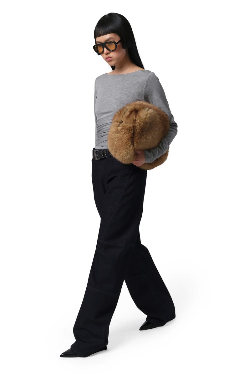 Apparis Wyatt Crop Barrel Jeans, Alternate, color, Indigo