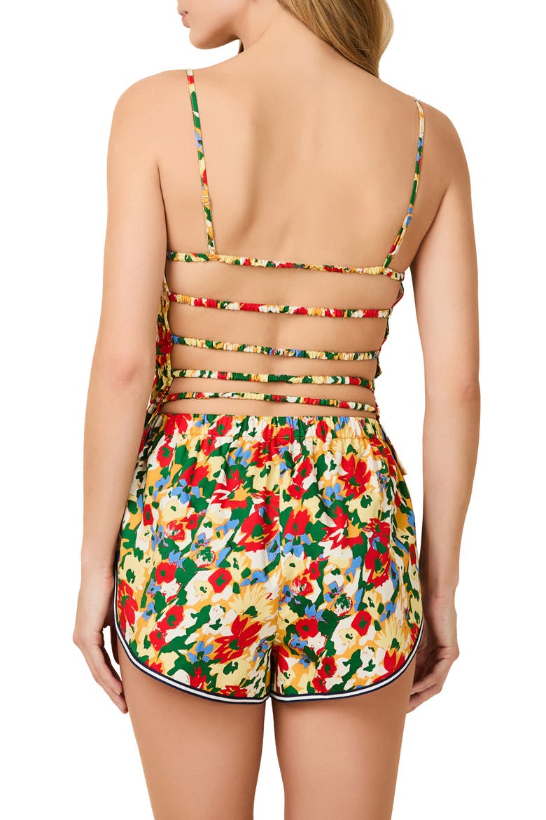 The Delta Floral Strappy Back Cotton Camisole, Alternate, color, PICASSO FLORAL