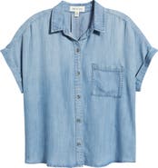 Cloth & Stone Cuffed Denim Shirt