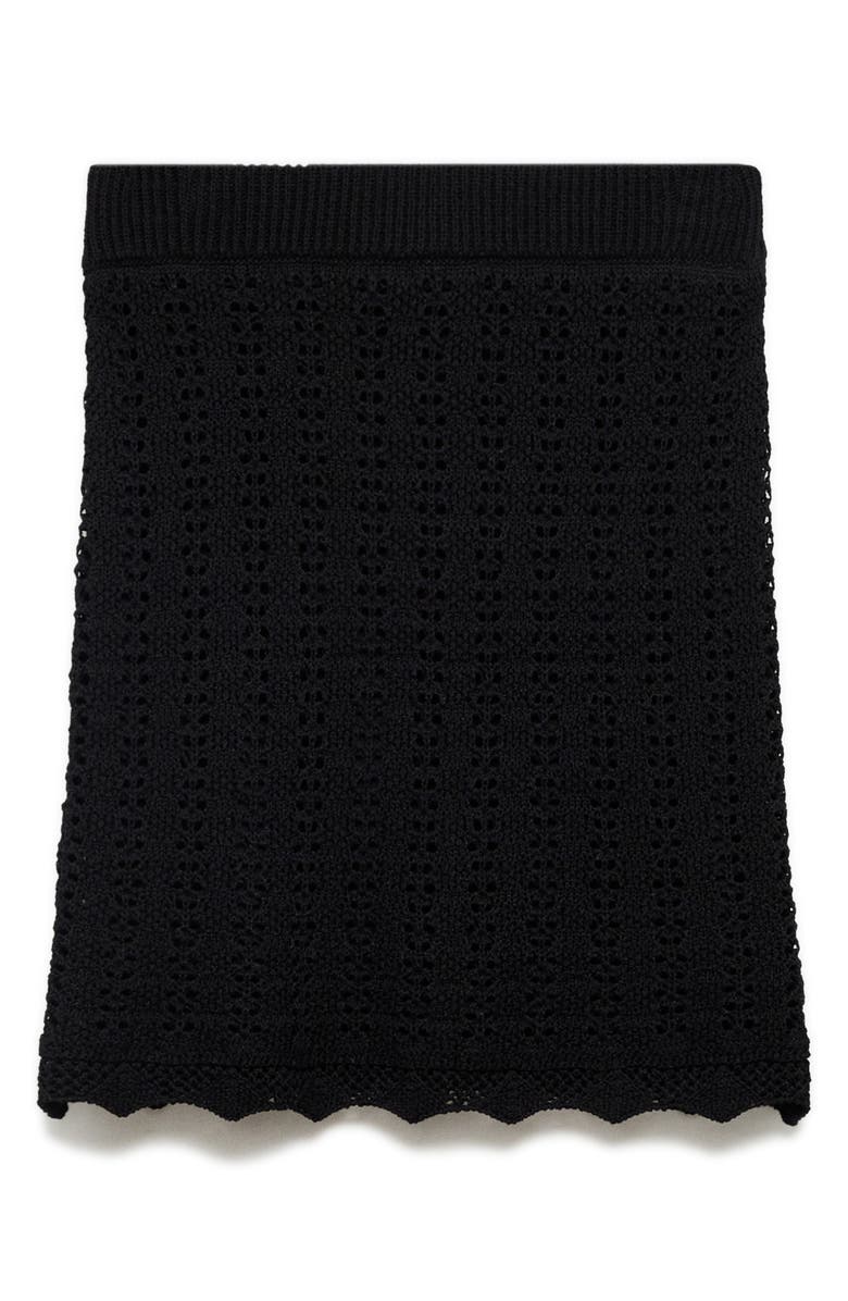 MANGO Open Knit Miniskirt, Main, color, 