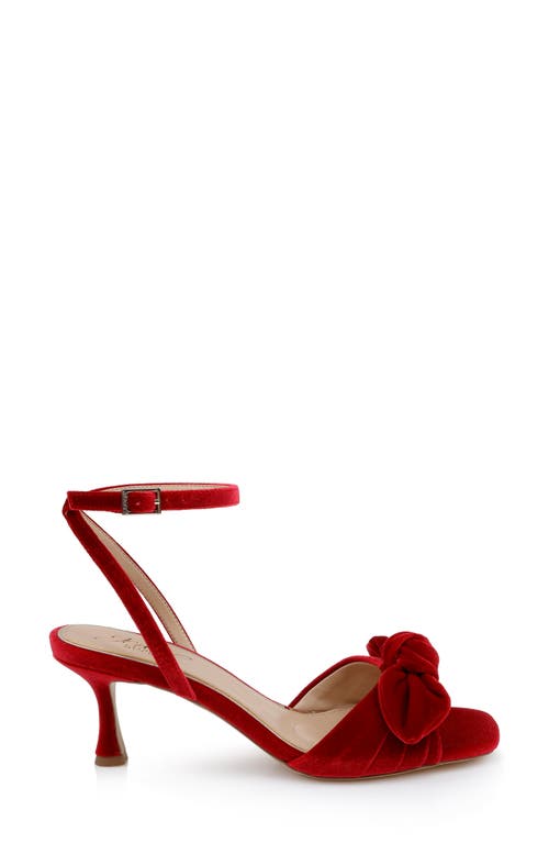Jewel Badgley Mischka Emeli Ankle Strap Sandal In Red