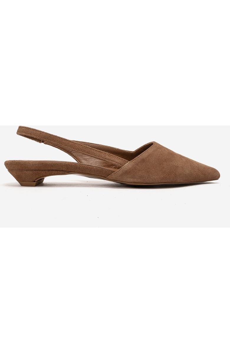 Forever & Always Shoes Berlina Leather Slingback Pump, Alternate, color, Cognac Suede