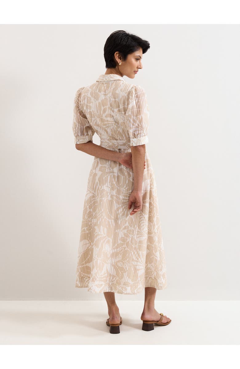 Phase Eight Delphine Belted Midi Shirt Dress, Alternate, color, Stone