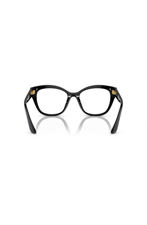 Miu Miu 52mm Square Optical Glasses In Black