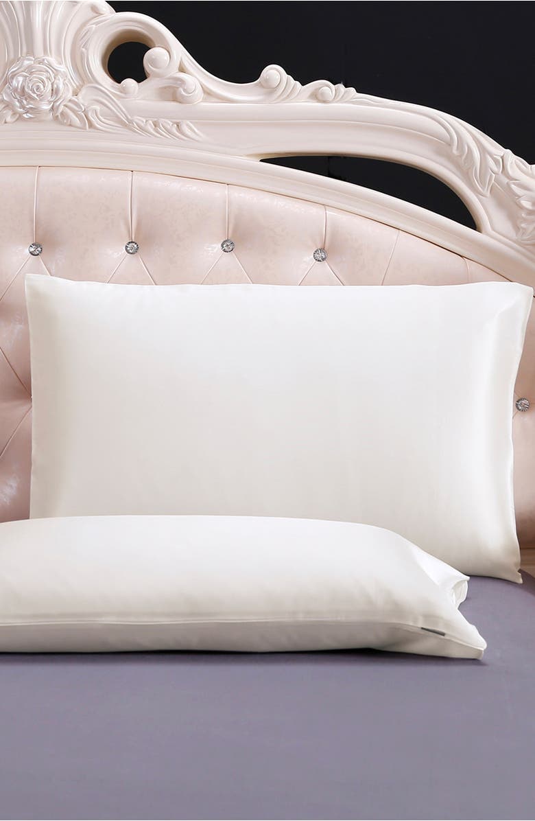 Lilysilk Pure Mulberry Silk Terse Envelope Luxury Pillowcase, Alternate, color, Natural White