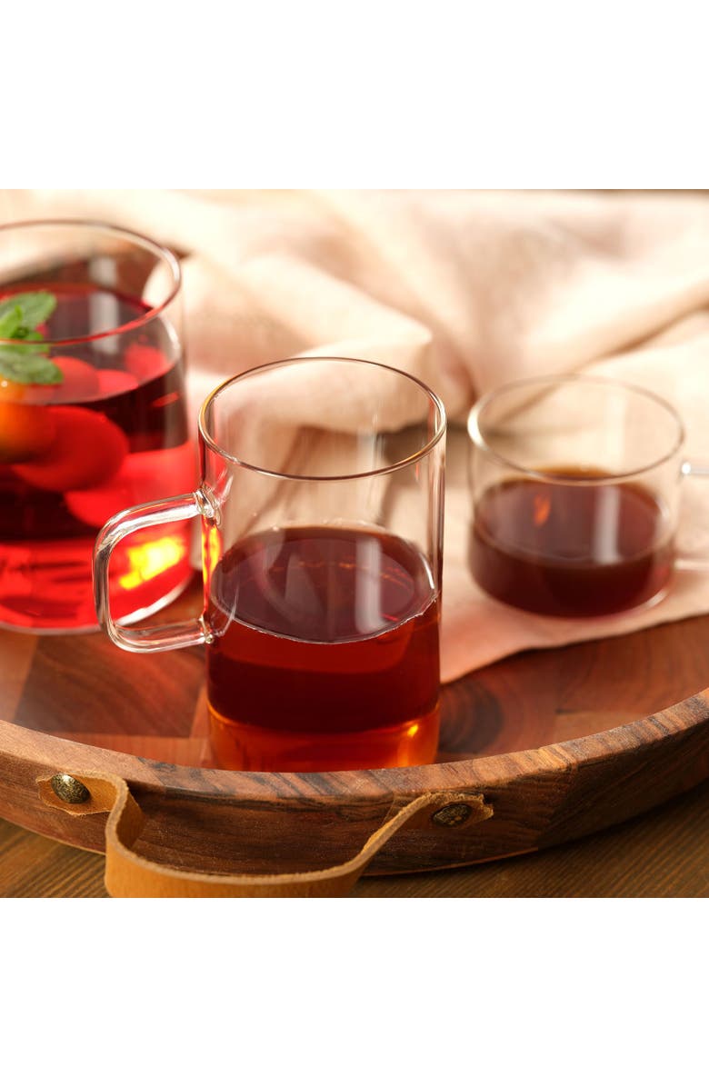 Zsa Zsa Zsu Panyu Borosilicate Glass Cup 10 Oz. Set Of 4, Alternate, color, Clear