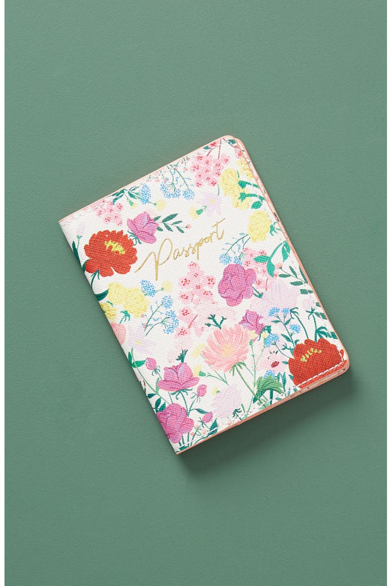 Anthropologie Jackie Diedam Passport Holder, Main, color, PINK MULTI