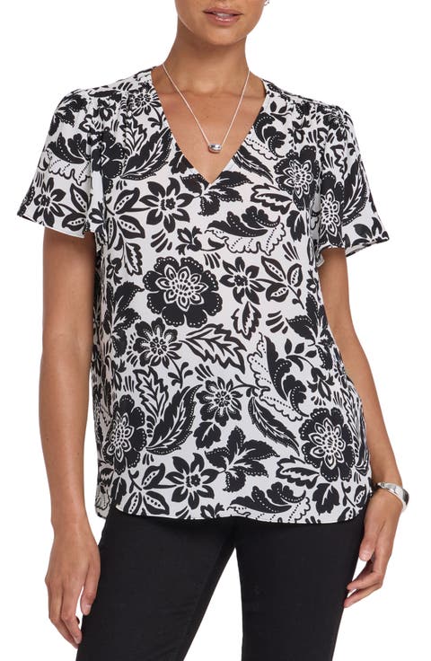Pleated Back Flutter Sleeve Top