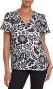 NYDJ Pleated Back Flutter Sleeve Top