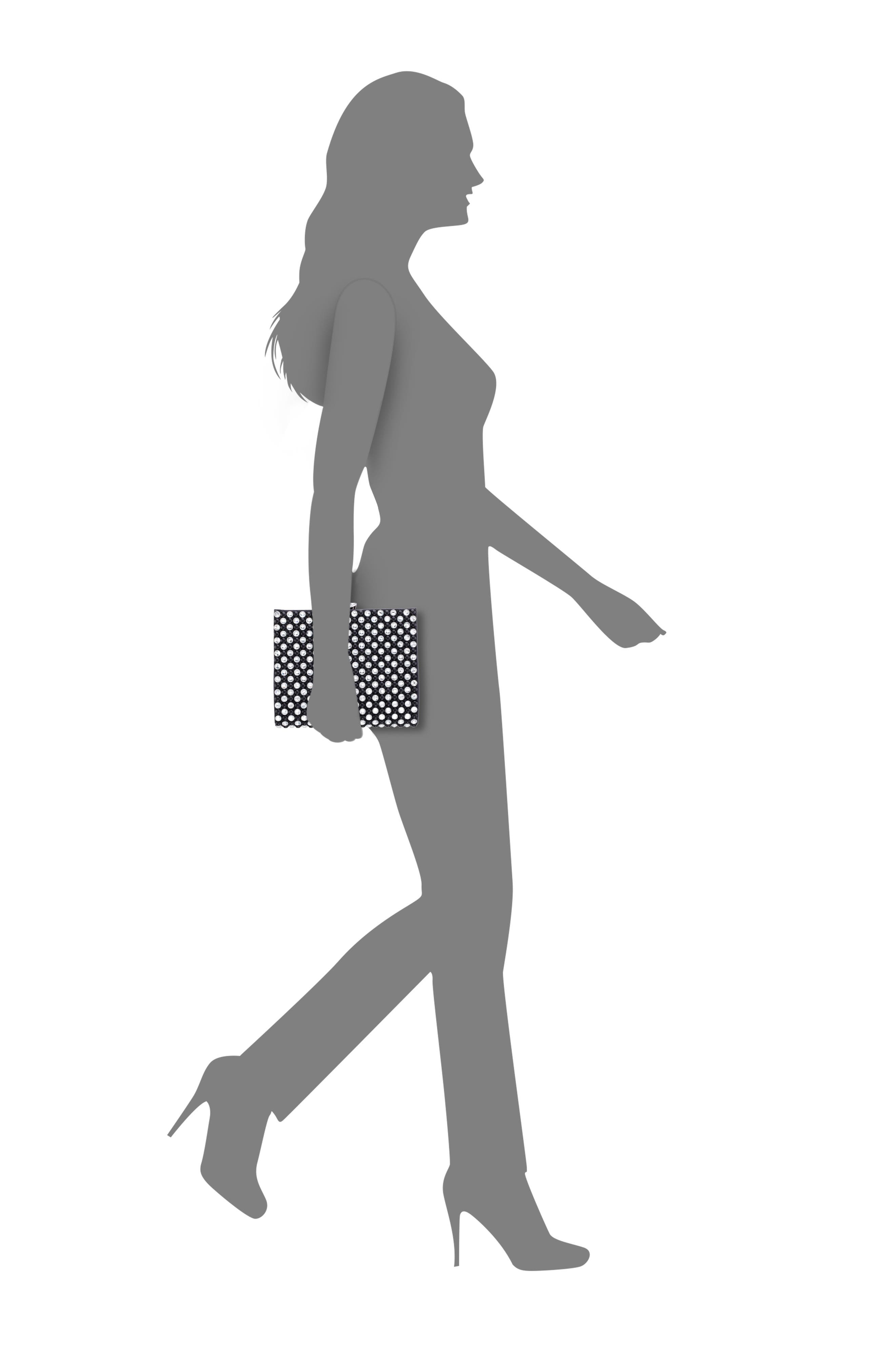 Nina Crystal Frame Clutch, Alternate, color, 