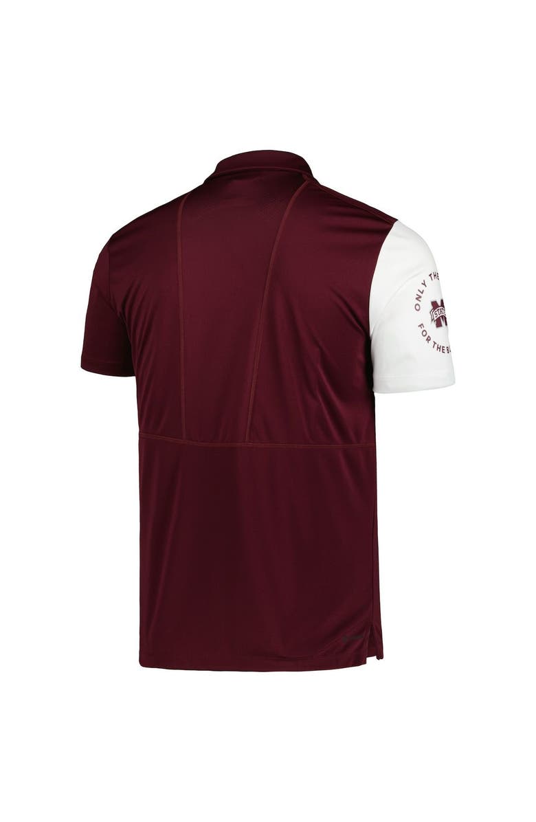adidas Men's adidas Maroon Mississippi State Bulldogs AEROREADY Polo, Alternate, color,