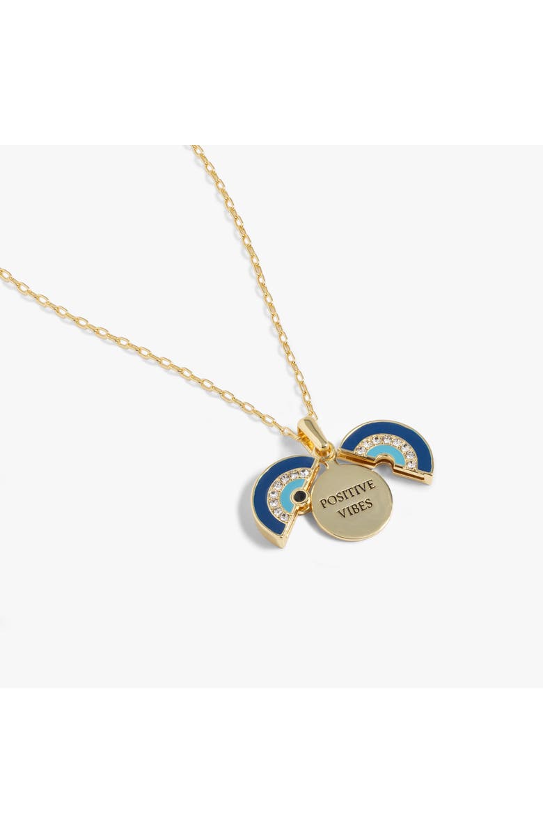 Alex and Ani Evil Eye Mantra Necklace, Alternate, color, Gold