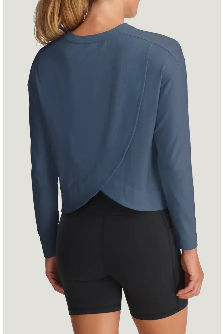 Shade Crossover Long Sleeve Top, Alternate, color, PACIFIC BLUE