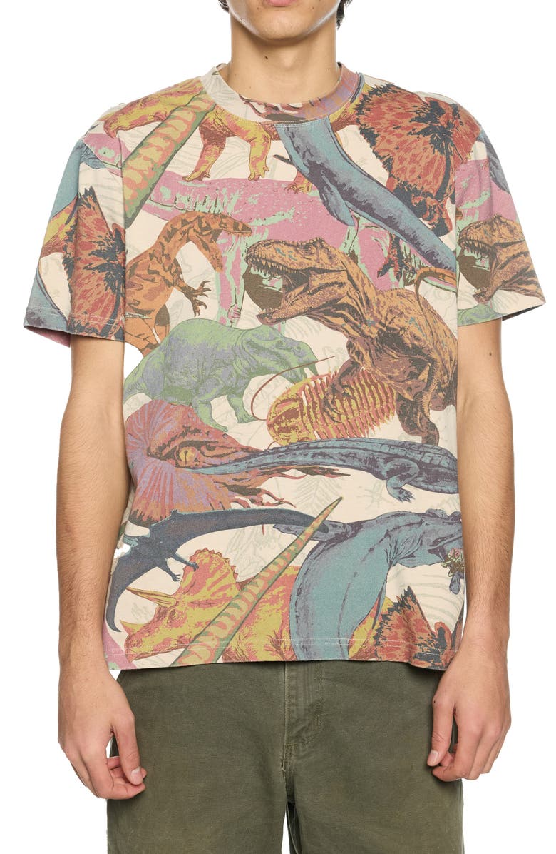 Round Two Dinosaur Print Cotton T-Shirt, Main, color,