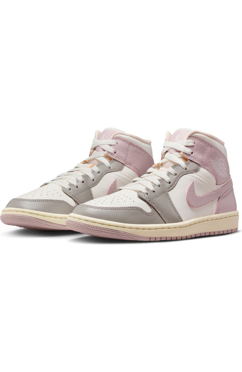 Jordan Air Jordan 1 Mid Sneaker, Main, color, Sail/ Particle Rose/ Stone