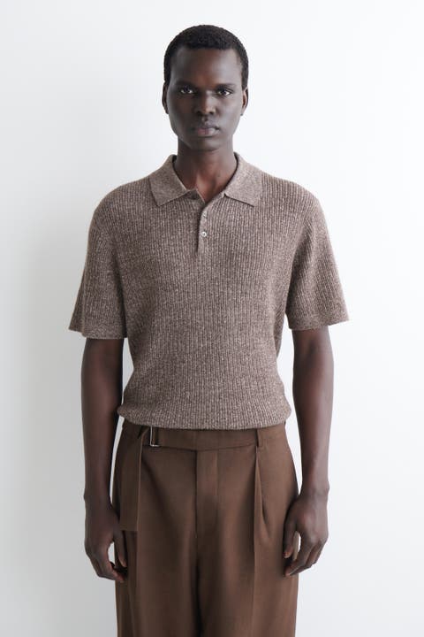 Cashmere-Linen Polo Shirt