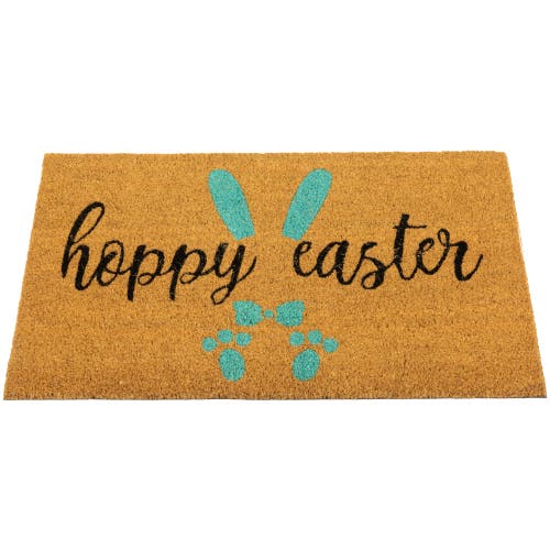 Northlight 18in Hoppy Easter Coir Outdoor Doormat In Blue