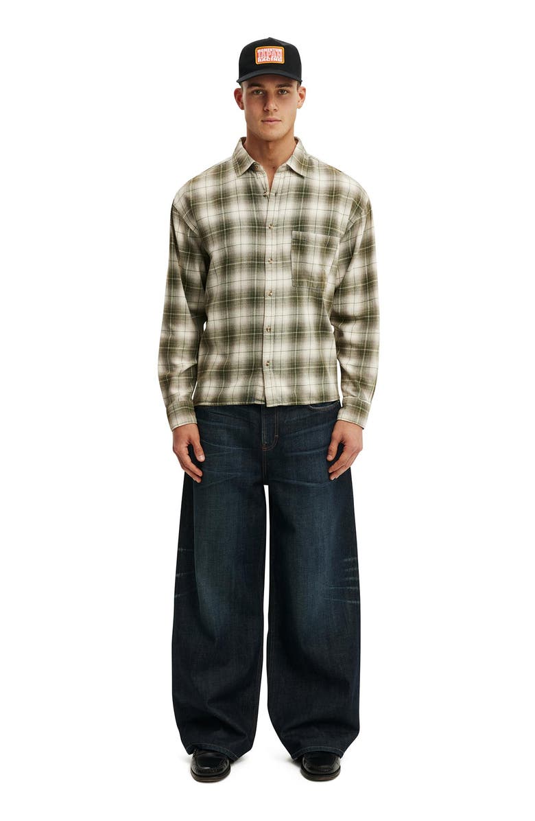 Cotton On Men's Tribeca Long Sleeve Shirt, Alternate, color, Acid Check