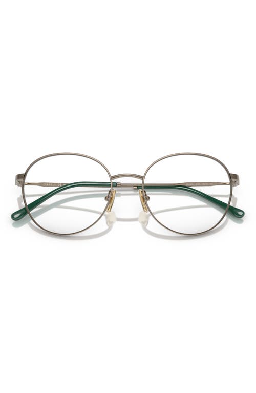 Vogue 50mm Round Optical Glasses In Lite Brown