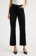 FRAME Le Sleek Velvet Ankle Straight Leg Pants