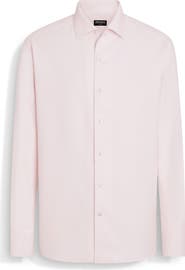 ZEGNA Cashco Cotton & Cashmere Oxford Button-Up Shirt