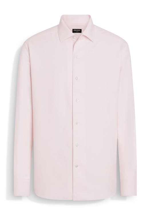 Zegna Pink Button Up Shirt In Pink
