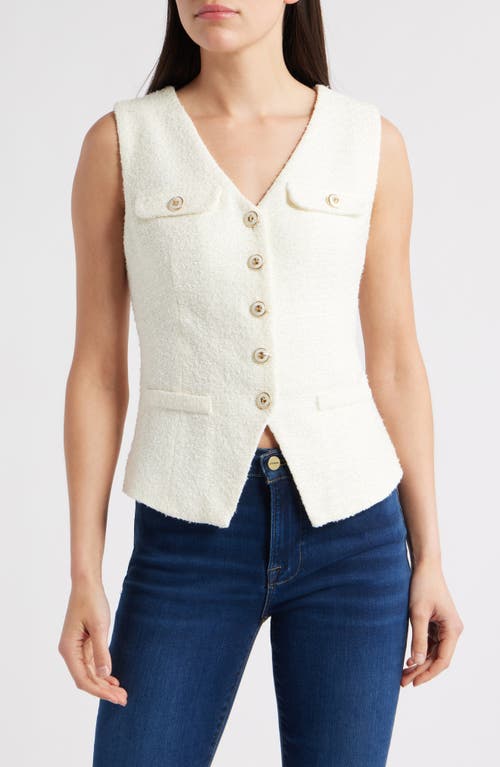 Zoe And Claire Tweed Button-up Vest