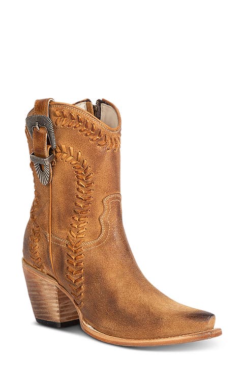 Freya Leather Western Bootie