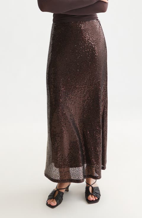 Sequins Maxi Skirt