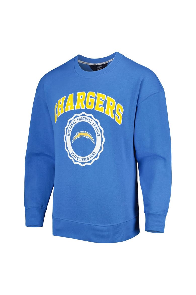 Men's Tommy Hilfiger Powder Blue Los Angeles Chargers Ronald Crew Sweatshirt, Alternate, color, Powder Blue