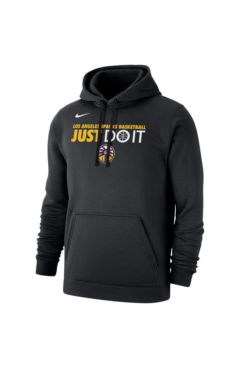 Nike Unisex Nike Black Los Angeles Sparks Just Do It Club Pullover Hoodie, Alternate, color, 