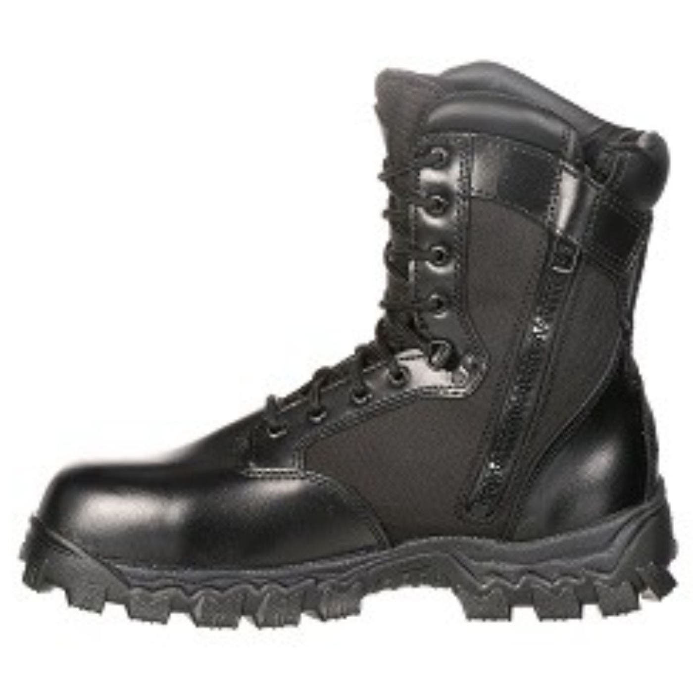 Zipper Waterproof Public Service Boot, Alternate, color, BLACK