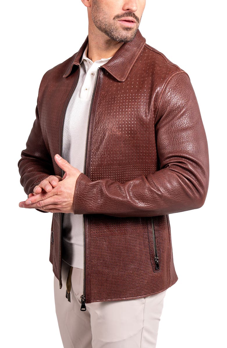 Maceoo Resistance1016 Perforated Leather Jacket, Alternate, color, 