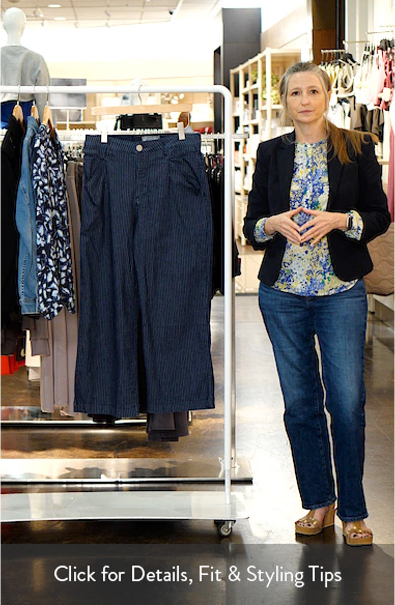 Wyatt Skyrise Stripe V-Pocket Ankle Wide Leg Jeans, sales video thumbnail