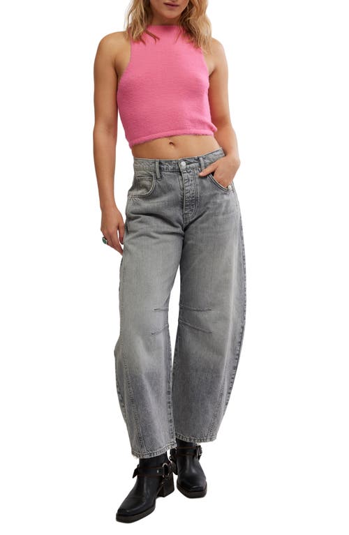 Shop Free People Warm Fluff Crop Sweater Tank In Neon Pink