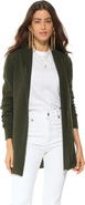 Monticelli Cashmere Long Open Front Pure Cashmere Cardigan