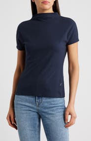 BOSS Ecreci Funnel Neck Cotton T-Shirt