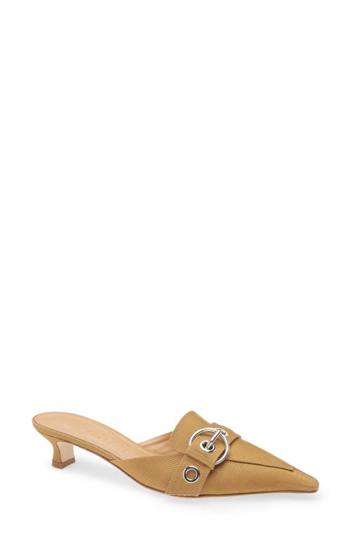Shop Aeyde Danielle Grosgrain Pointed Toe Mule In Caramel