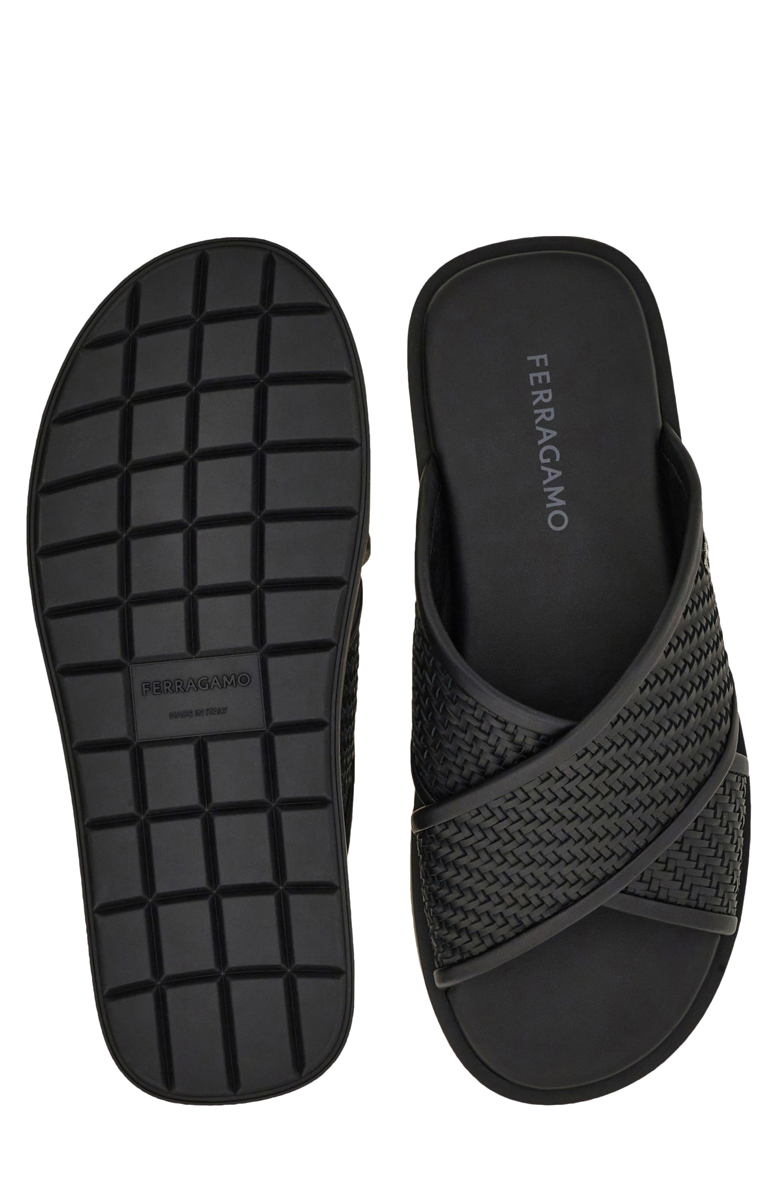 FERRAGAMO Brise 2 Slide Sandal, Alternate, color, Nero Nero Nero 1000
