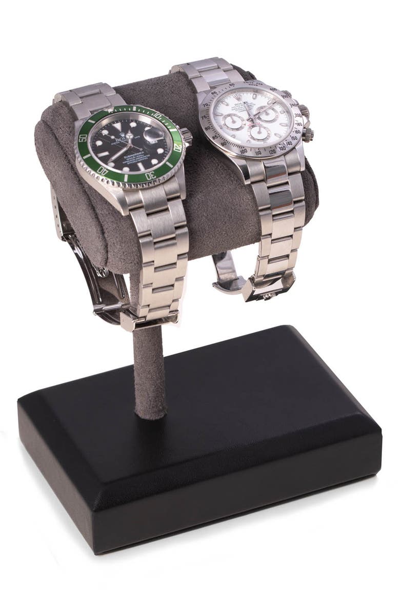 Bey-Berk Leather Watch Display Stand, Alternate, color, Black