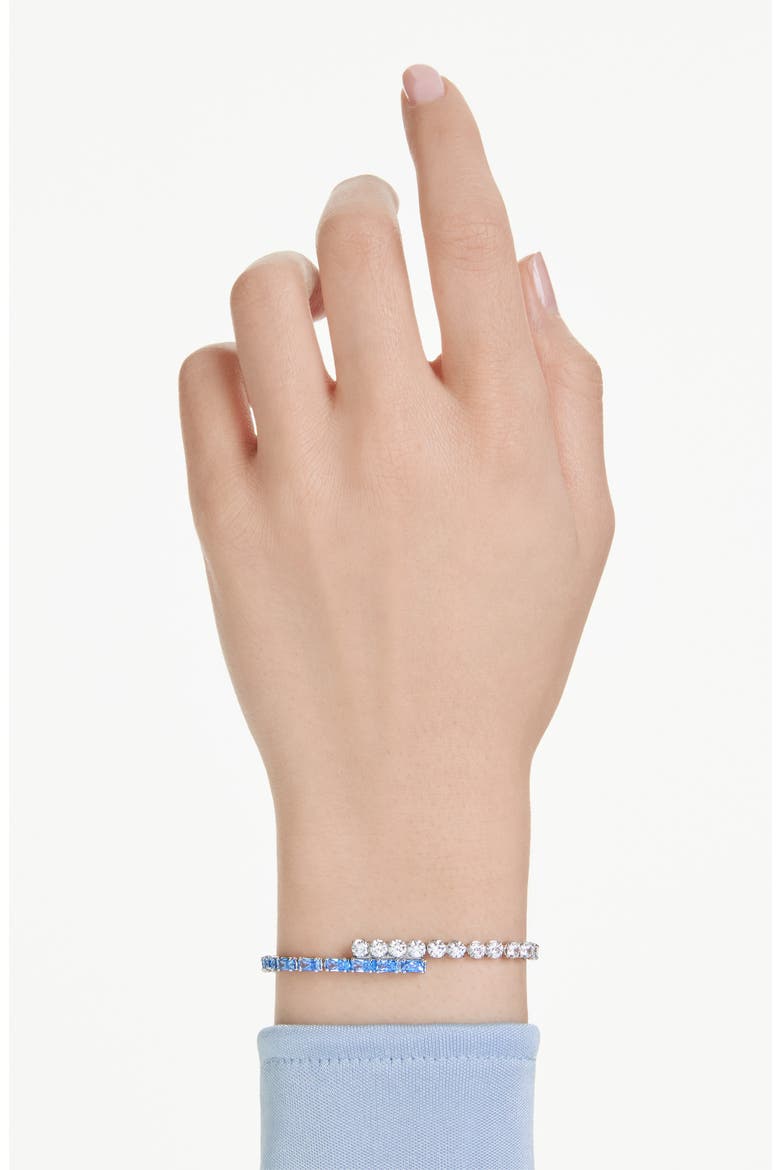 Matrix Bypass Bracelet, Alternate, color, BLUE/ SILVER